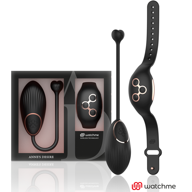 ANNE'S DESIRE - EGG FERNBEDIENUNGSTECHNOLOGIE WATCHME SCHWARZ/GOLD – Erotik-Zubehör Bild 1