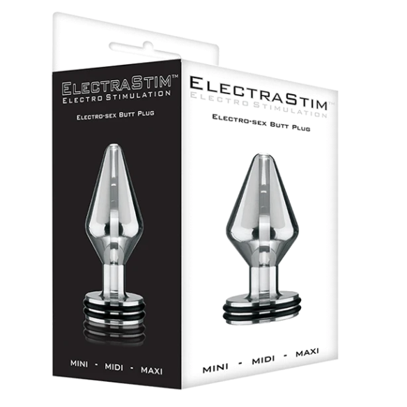 ELECTRASTIM Midi Electro Butt Plug M – Mittelgroßer Metall-Analplug für Elektro-Stimulation | Secret Pulse Produktansicht und Details