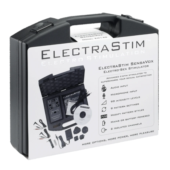 ElectraStim SensaVox – Hochleistungs-E-Stim Stimulator & Dual-Kanal Sexmaschine Produktansicht und Details