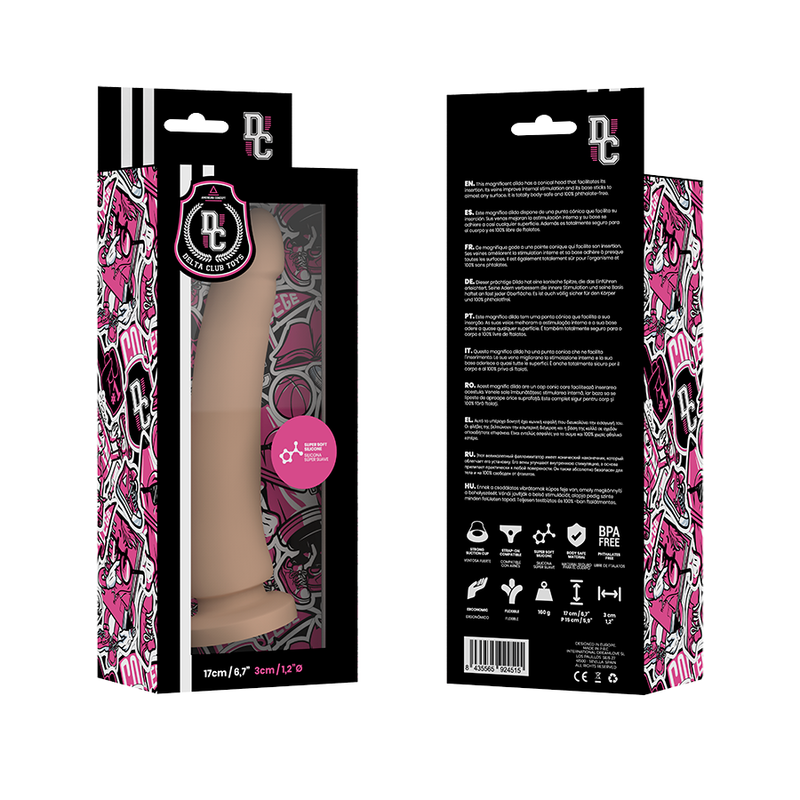 DELTA CLUB - TOYS DILDO NATÜRLICHES MEDIZINISCHES SILIKON 17 CM -O- 3 CM für sinnliche und diskrete Momente