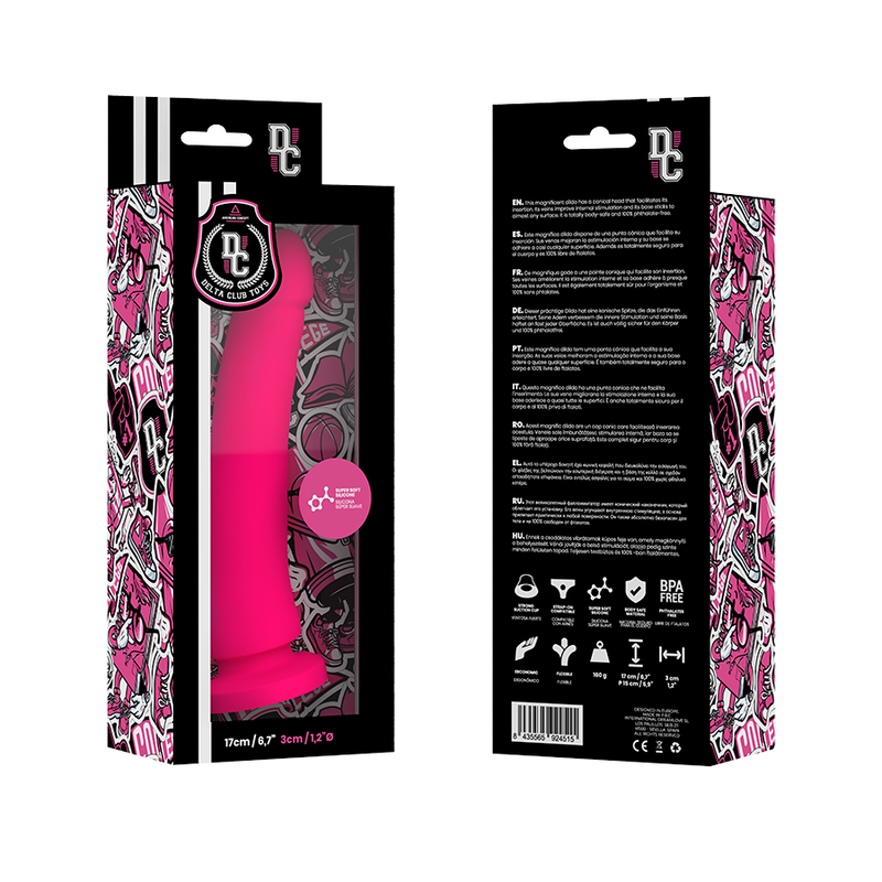 DELTA CLUB - TOYS ROSA DILDO MEDIZINISCHES SILIKON 17 CM -O- 3 CM für sinnliche und diskrete Momente