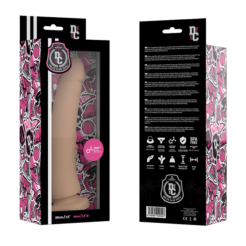 DELTA CLUB - TOYS NATÜRLICHER DILDO MEDIZINISCHES SILIKON 20 CM -O- 4 CM für sinnliche und diskrete Momente