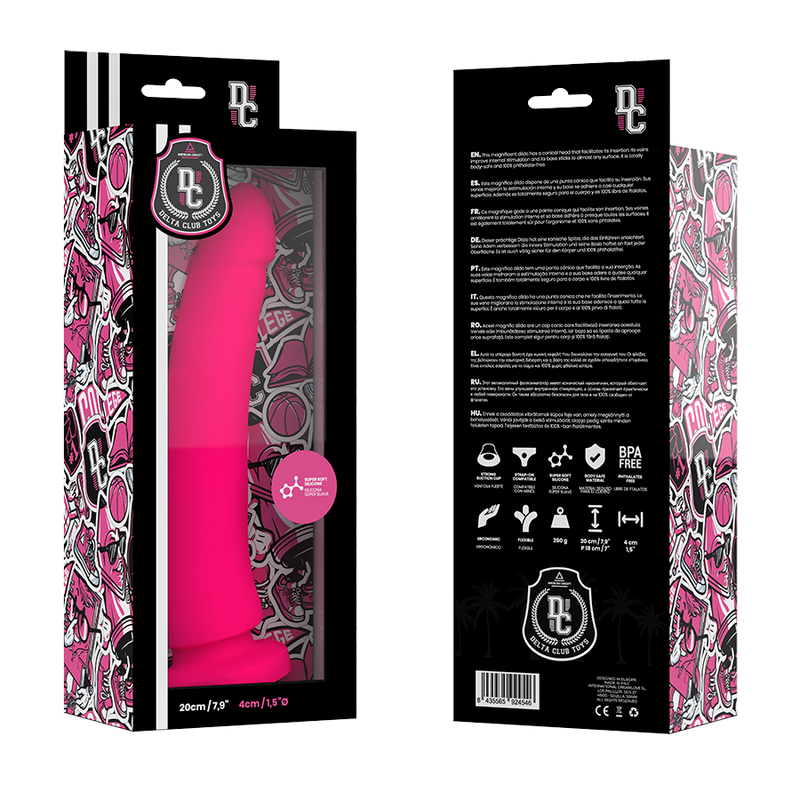 DELTA CLUB - TOYS ROSA DILDO MEDIZINISCHES SILIKON 20 CM -O- 4 CM hochwertiges Intimtoy