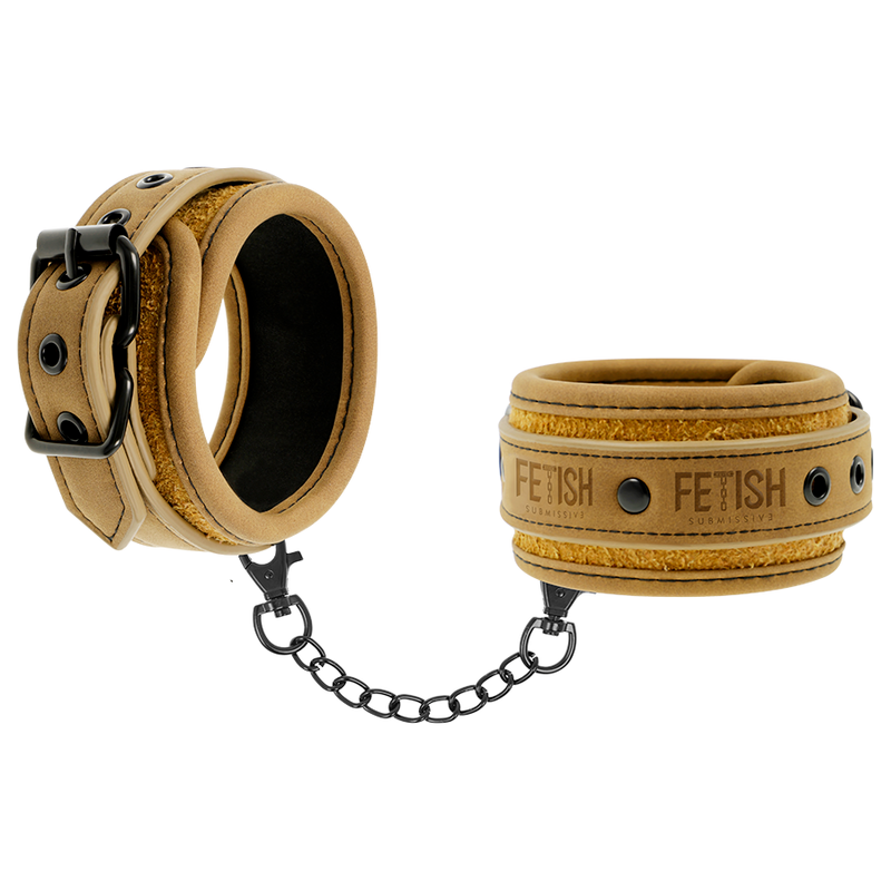 FETISH SUBMISSIVE Origen Vegane Lederhandschellen – Komfortable BDSM-Fesseln mit Neopren | Secet Pulse Bondage-Fessel diskret online kaufen