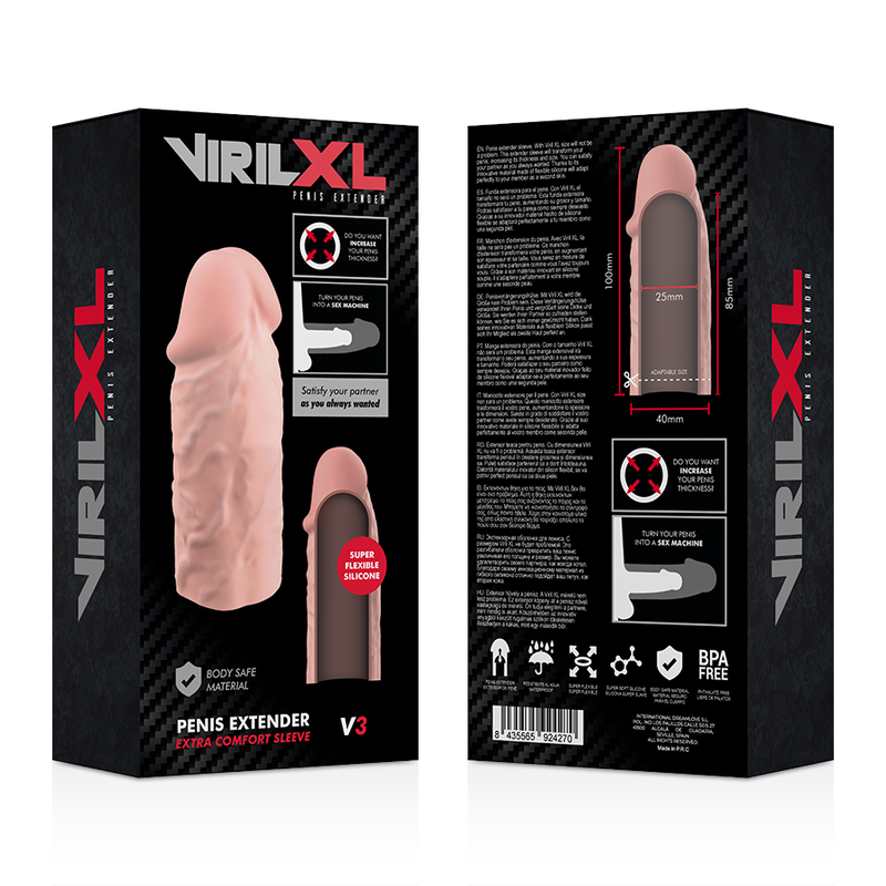 VIRILXL - NATÜRLICHE PENISVERLÄNGERUNG AUS FLÜSSIGEM SILIKON V3 – Penis-Extender Bild 9