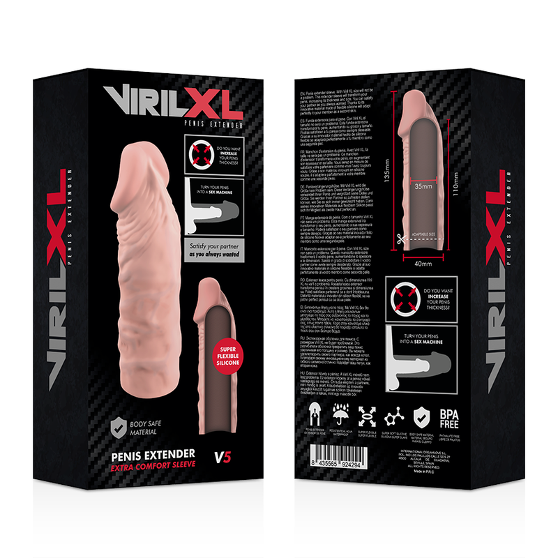 VIRILXL - NATÜRLICHE PENISVERLÄNGERUNG AUS FLÜSSIGEM SILIKON V5 – Penis-Extender Bild 9