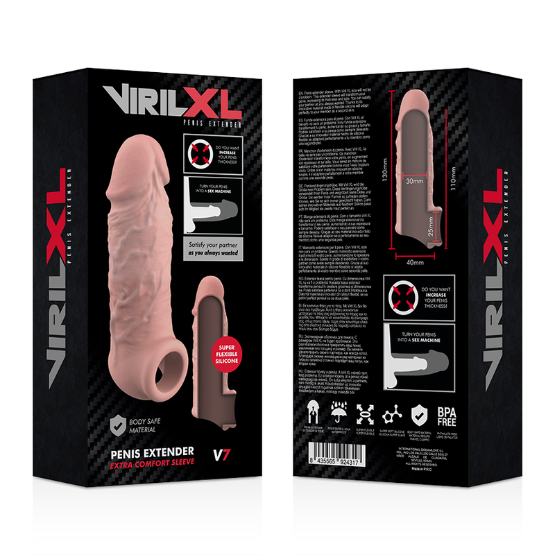 VIRILXL - NATÜRLICHE PENISVERLÄNGERUNG AUS FLÜSSIGEM SILIKON V7 – Penis-Extender Bild 9