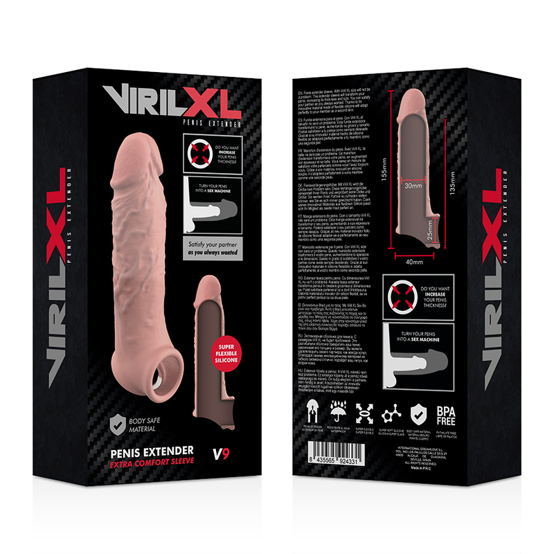 VIRILXL - NATÜRLICHE PENISVERLÄNGERUNG AUS FLÜSSIGEM SILIKON V9 – Penis-Extender Bild 9