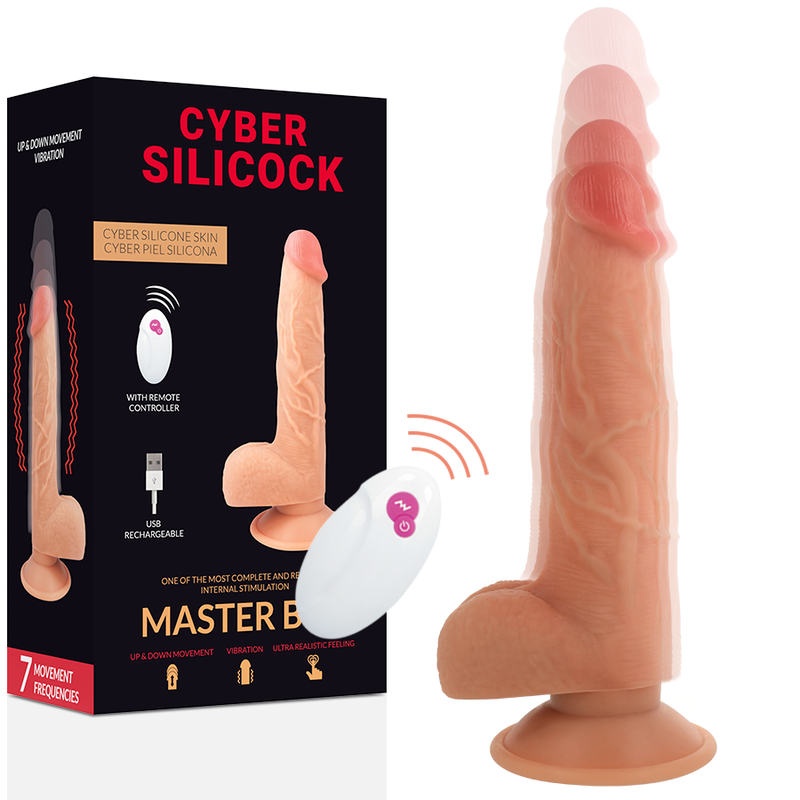 CYBER SILICOCK - FERNBEDIENUNG REALISTISCH MASTER BEN 23.88 CM -O- 4.3 CM – Erotik-Zubehör Bild 1