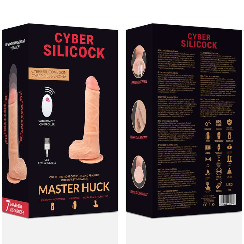 CYBER SILICOCK - FERNBEDIENUNG REALISTISCH MASTER HUCK 20.9 CM -O- 4 CM – Erotik-Zubehör Bild 7