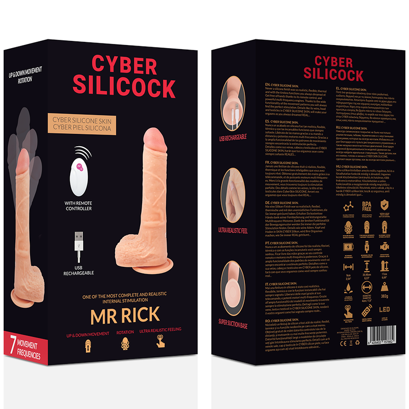 CYBER SILICOCK - FERNBEDIENUNG REALISTISCH MR RICK 20.9 CM -O- 4 CM – Erotik-Zubehör Bild 7