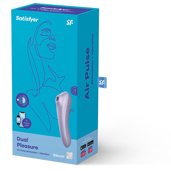 SATISFYER - DUAL PLEASURE AIR PULSE VIBRATOR MAUVE für intensive Stimulation und Self-Love