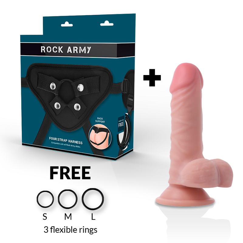 ROCKARMY - HARNESS + DUAL DENSITY PANZER 17 CM -O- 4.46 CM – BDSM-Zubehör Bild 2