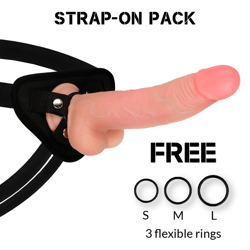 ROCKARMY - HARNESS + DUAL DENSITY LEOPARD 23 CM -O- 4.77 CM – BDSM-Zubehör Bild 1