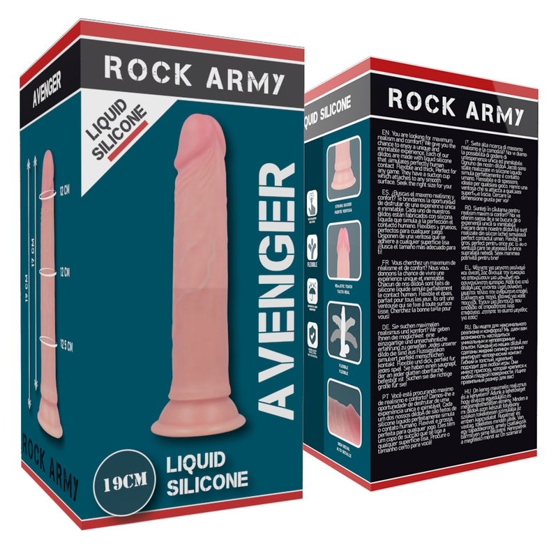 ROCKARMY - HARNESS + FLÜSSIGER SILIKONDILDO PREMIUM AVENGER 19 CM -O- 3.98 CM – Dildo Bild 7