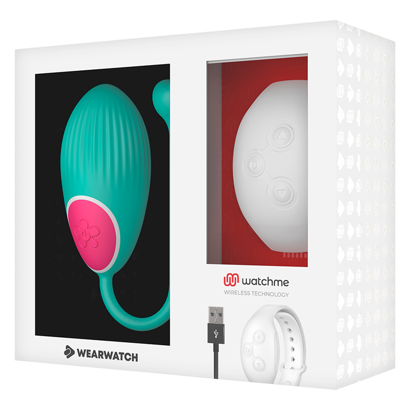 WEARWATCH WatchMe Egg Vibrator – Fernbedienung, 7 Modi, USB, wasserdicht, Meerwasser/Schnee