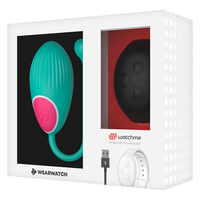 WEARWATCH WatchMe Egg Vibrator – Fernbedienung, USB, 7 Modi, wasserdicht, Meerwasser/Jet für sinnliche Momente allein oder zu zweit