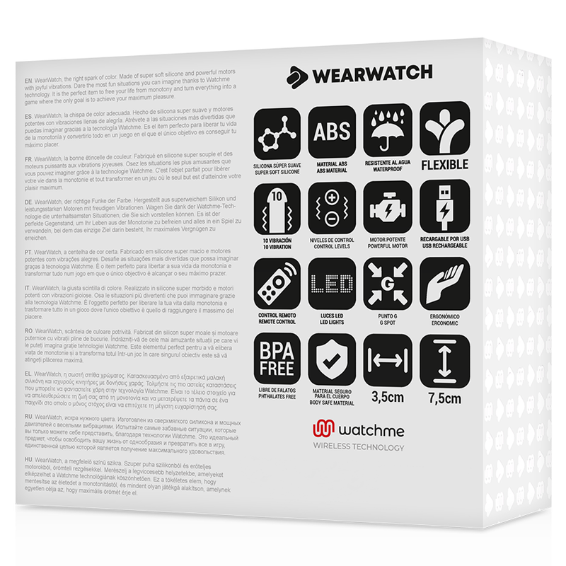 WEARWATCH WatchMe Egg Vibrator – Fernbedienung, USB, 7 Modi, wasserdicht, Meerwasser/Jet für intensive Stimulation und Self-Love