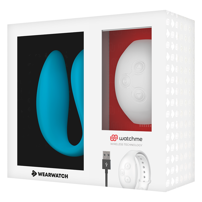 WEARWATCH WatchMe Dual-Technologie Vibrator – Indigo/Snow, 7 Modi, USB, wasserdicht, Fernbedienung für sinnliche Momente allein oder zu zweit