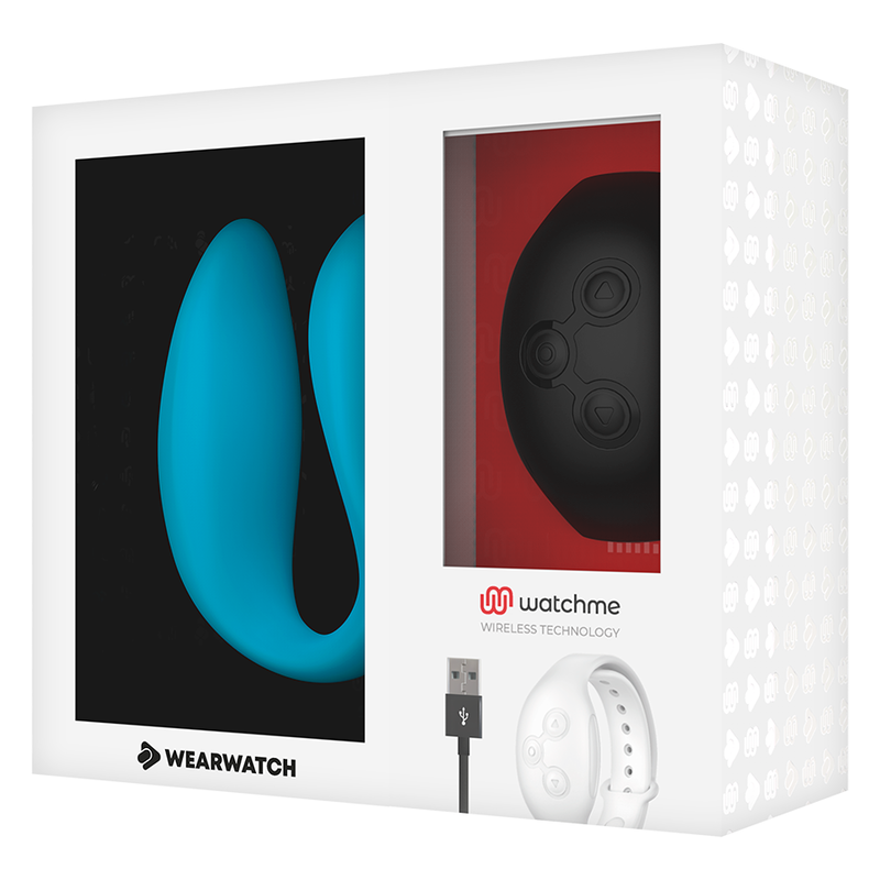WEARWATCH WatchMe Dual-Technologie Vibrator – Indigo/Jet, 7 Modi, USB, wasserdicht, Fernbedienung für sinnliche Momente allein oder zu zweit