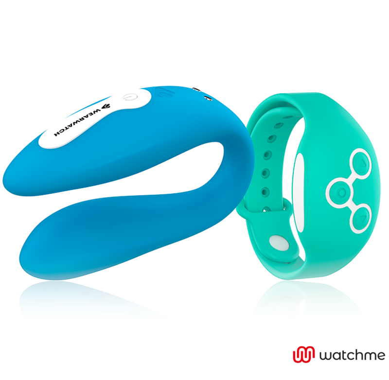 WEARWATCH WatchMe Dual-Technologie Vibrator – Indigo/Meerwasser, 7 Modi, Fernbedienung, USB, wasserdicht für intensive Stimulation und Self-Love