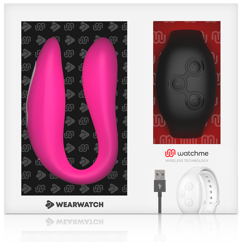 WEARWATCH - WATCHME DUAL TECHNOLOGY VIBRATOR FUCHSIA/AZABACHE Vibrator diskret online kaufen