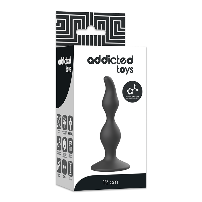 ADDICTED TOYS - ANAL SEXUELLER STECKER 12 CM SCHWARZ hochwertiges Intimtoy