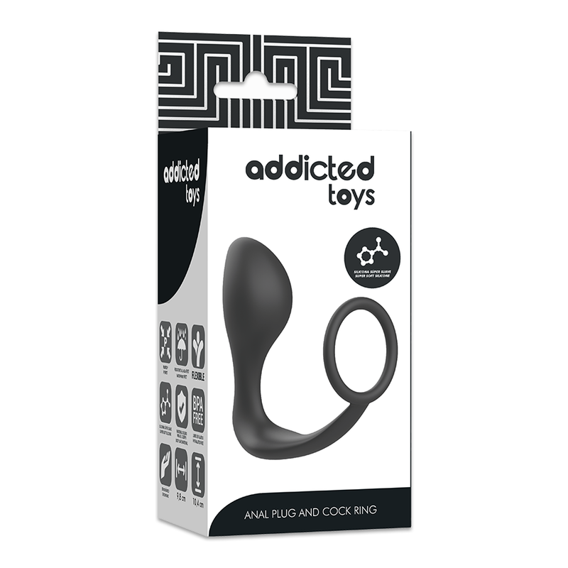 ADDICTED TOYS - ANALPLUG MIT SCHWARZEM SILIKONRING Analplug diskret online kaufen