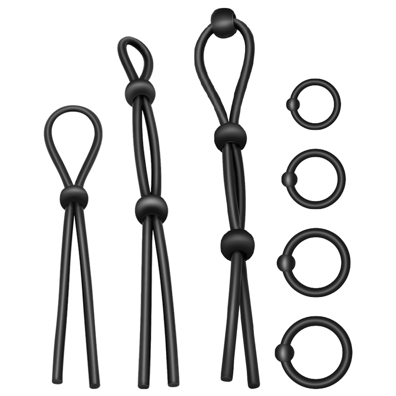 ADDICTED TOYS - FLEXIBLES SILIKON-COCKRING-SET 7-TEILIG Detailansicht bei Secret Pulse