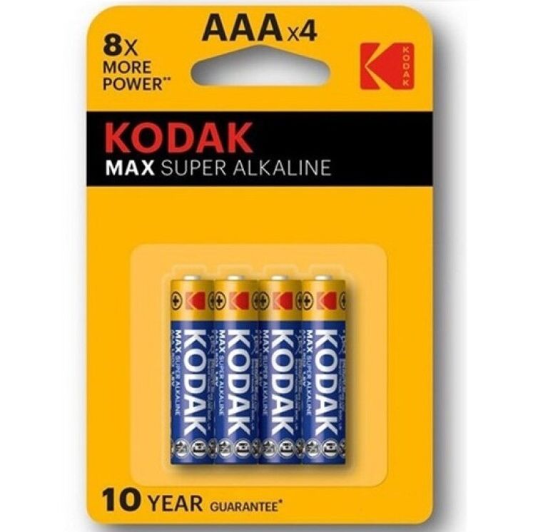 KODAK - MAX SUPER ALKALINE BATTERIE AAA LR03 BLISTER * 4 – Batterien Bild 1