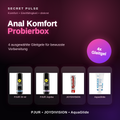 Secret Pulse Anal Komfort Probierbox – 4x Gleitgel mit echten Produktpackshots