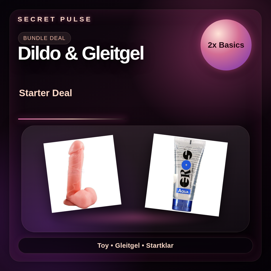 Secret Pulse Dildo & Gleitgel Starter Deal Cover mit echten Packshots