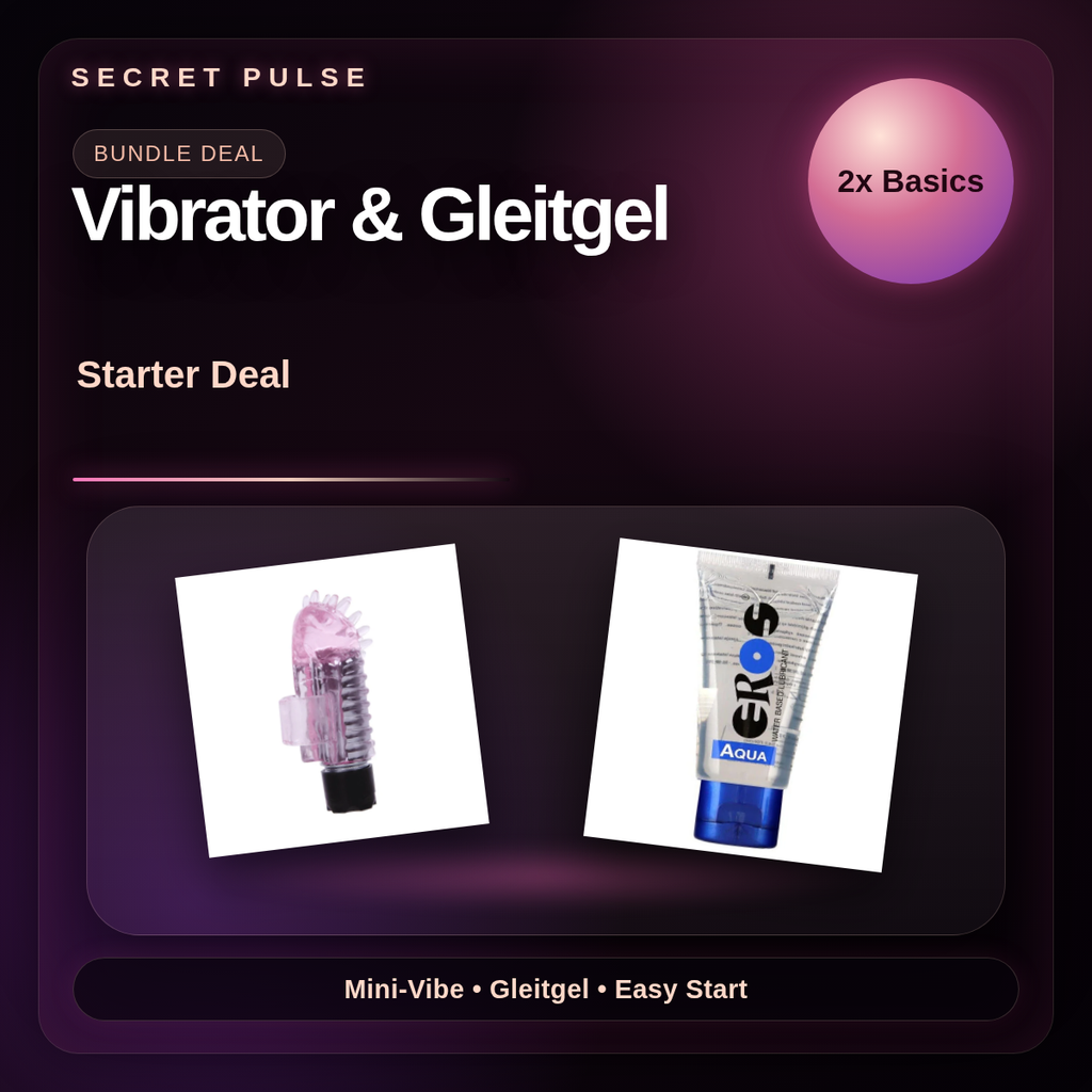 Secret Pulse Vibrator & Gleitgel Starter Deal Cover mit echten Packshots