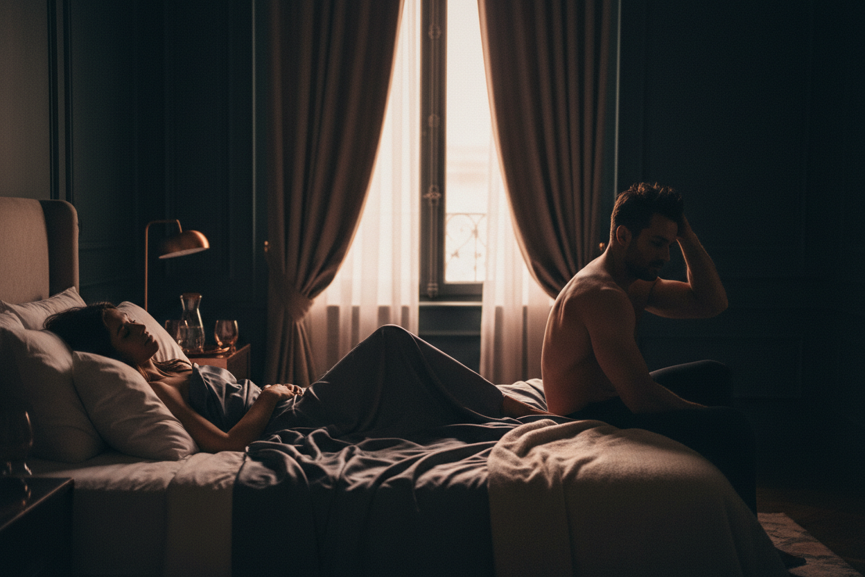 Paar spricht offen über sexuelle Vorlieben und Wünsche für mehr Intimität und besseren Sex in der Beziehung